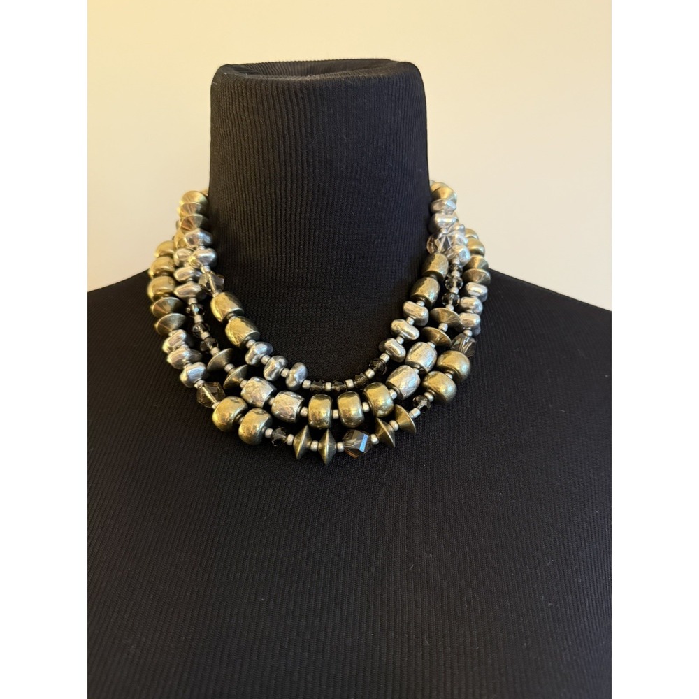 Premier Designs GOLD MINE Necklace & 3pc Stretch Bracelet Set
